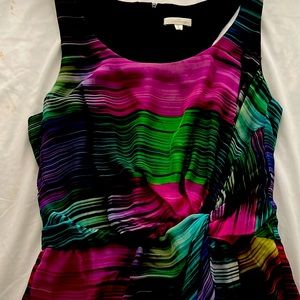 Shoshanna Multi Color 100% Silk Dress sz 8